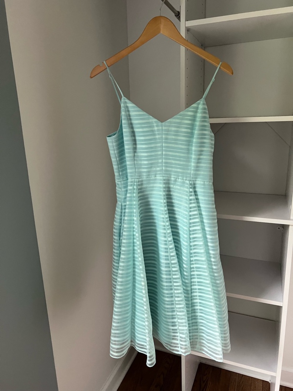 Halston Heritage Blue V-Neck Dress with Pockets